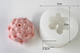 Molde silicona flor de loto cerrada chica